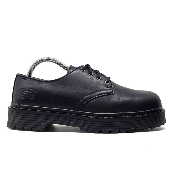 Skechers D395341 Black Leather Lace Up Oxford Shoes Men\'s Size 8 main image 5